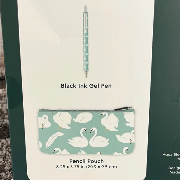 Studio Oh! Swan Pencil Pouch and Gel Pen Set - Picture 4 of 4